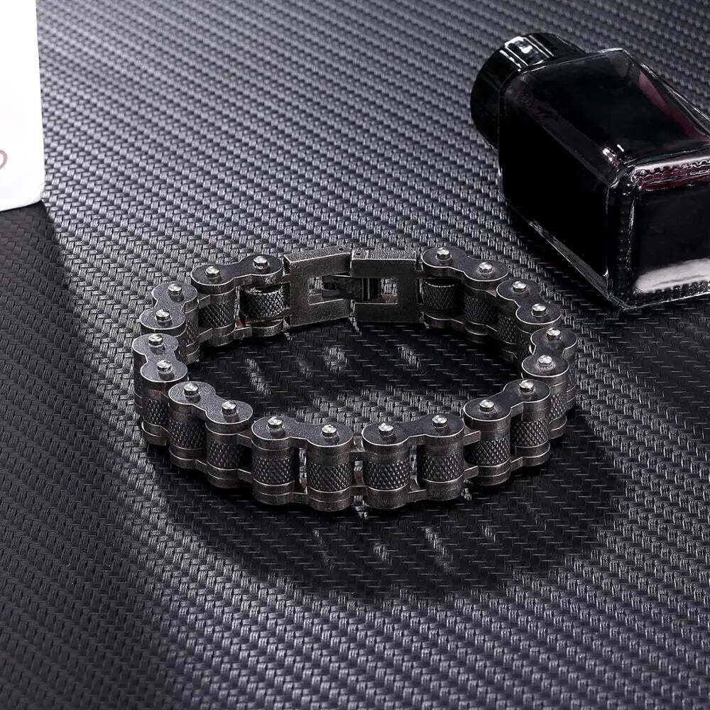 Retro Biker Chain Bracelet Mens Bracelet Link Chain Motorcycle Bicycle Style