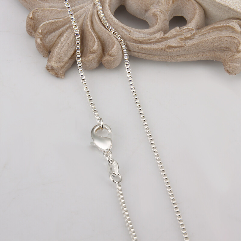 Mens Womens 925 Sterling Silver 2mm Wide Square Box Link Chain Necklace #N248