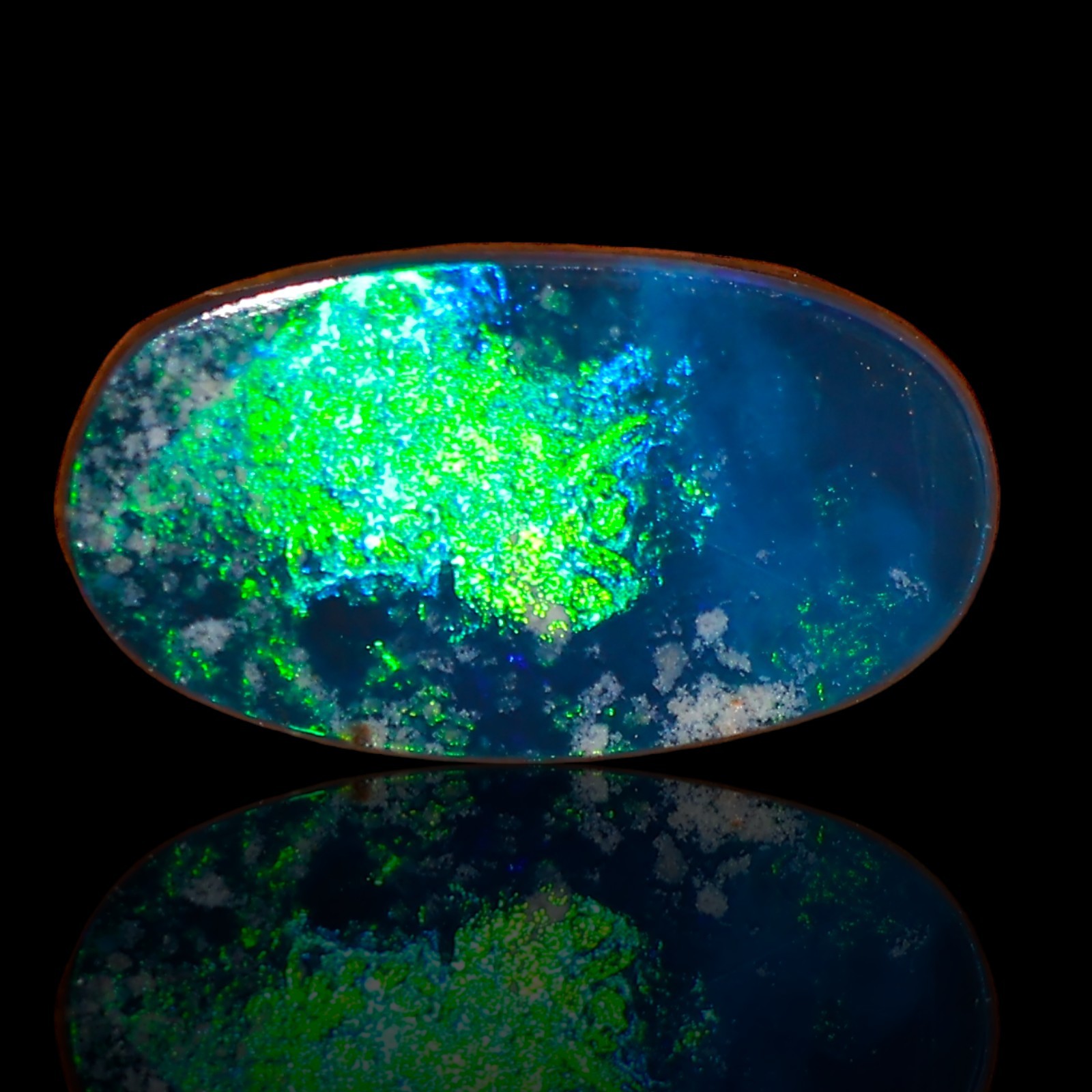 6.90 Cts Lab-Created Doublet Opal Oval Cabochon Necklace Supply 18x9x3 mm