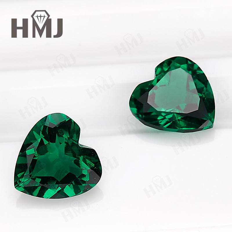 Certified Zambian Emerald Pear Cut Round Cushion Lab Grown Loose Emerald Jewelry