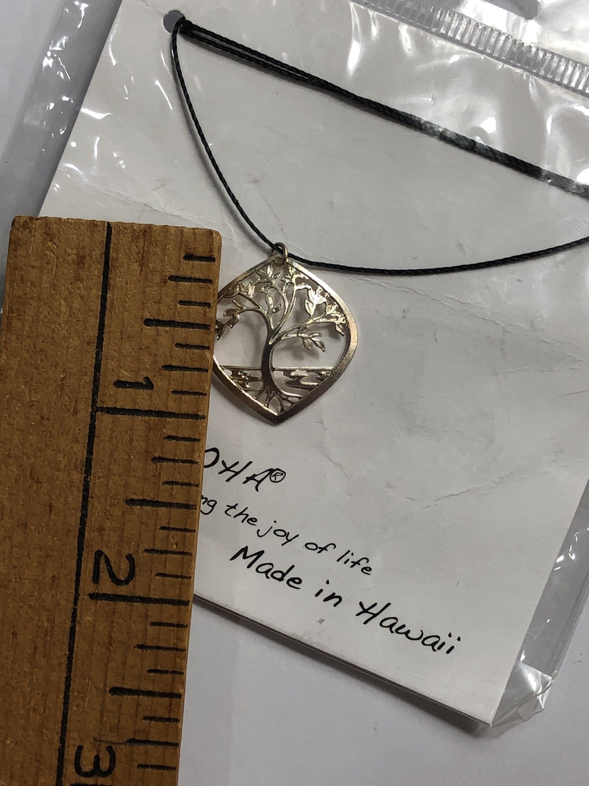 Leighton Lam Necklace Tree of Life Pendant Hawaii Liv-N-Aloha 17 inch – NEW