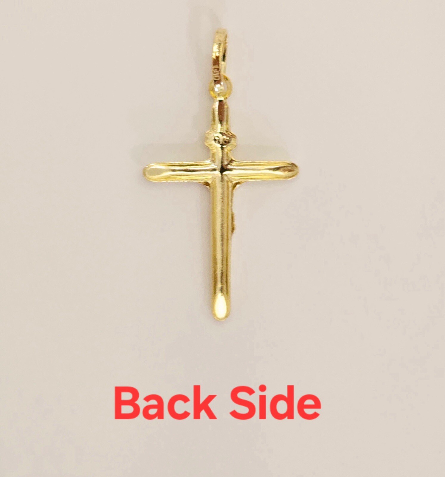 14k Solid Yellow Gold Crucifix Religious Cross INRI Pendant Necklace 18×26 mm