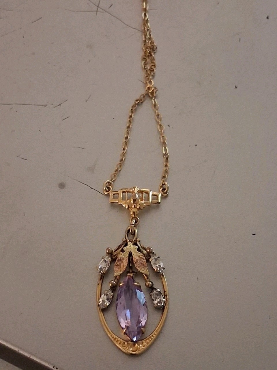 Beautiful Black Hills 12k Gold Gold Filled Amethyst Necklace