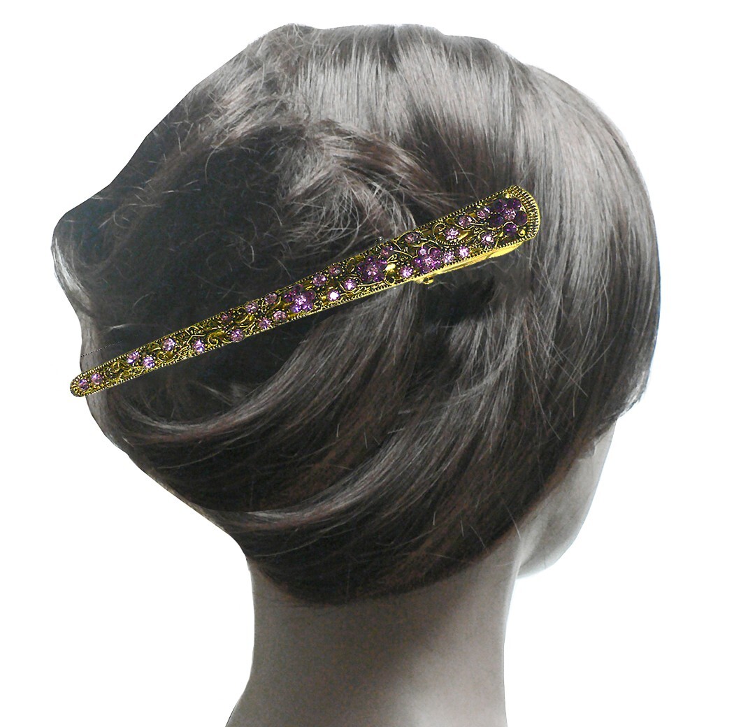 Set of 8 JCGY Metal Crystal Alligator Duckbills Beakclips 8 Colors NM86110-2-8
