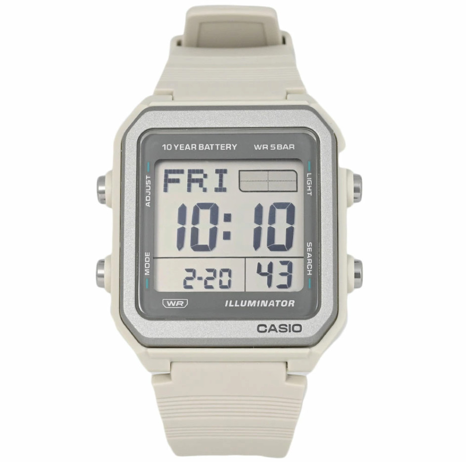 CASIO W-221H-8AJF Big LCD World Time 10 Year Battery WR50m Digital Watch New JPN