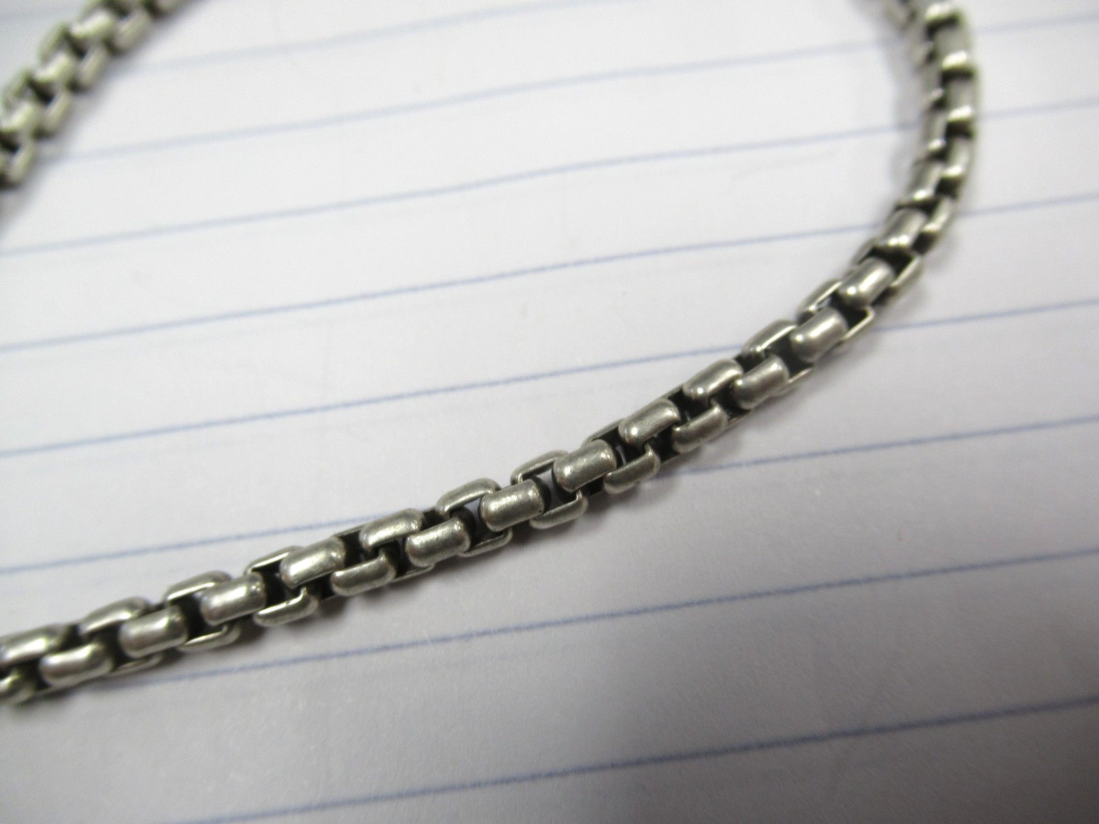 John Hardy 3.17mm 925 Sterling Box Chain Bracelet 7 7/8″ Long Nice BIN Price!