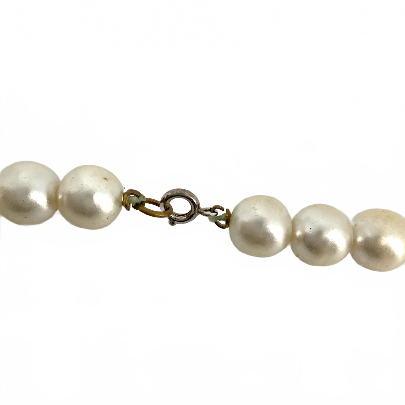 Vintage Faux Pearl Graduated Necklace Cream Pink Champagne Mid Century Choker