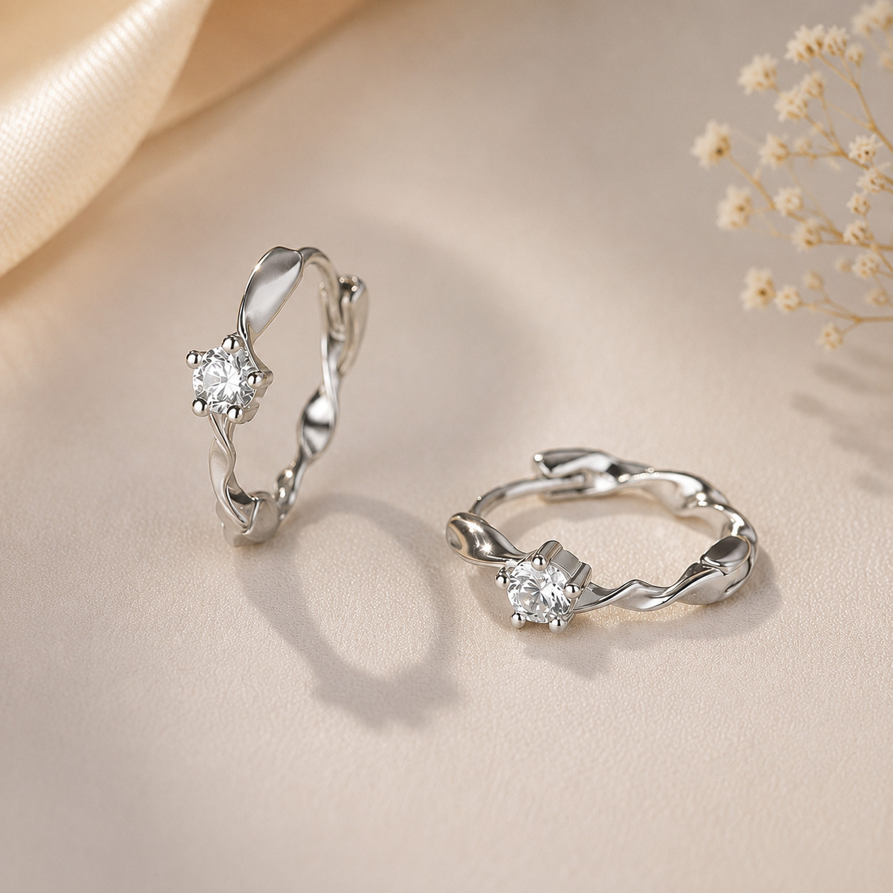 925 Sterling Silver Twisted Hoop Earrings for Women Minimalist 1.0 x 1.3 cm Gift