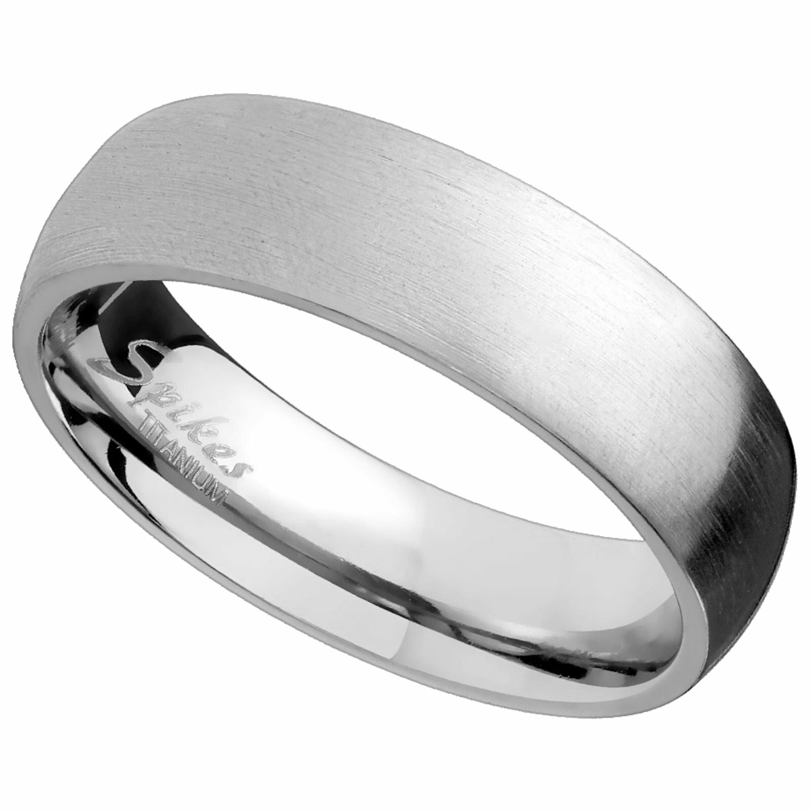 Classic Titanium Ring Mens Womens Simple Wedding Band 6mm Anniversary Sizes 5-13