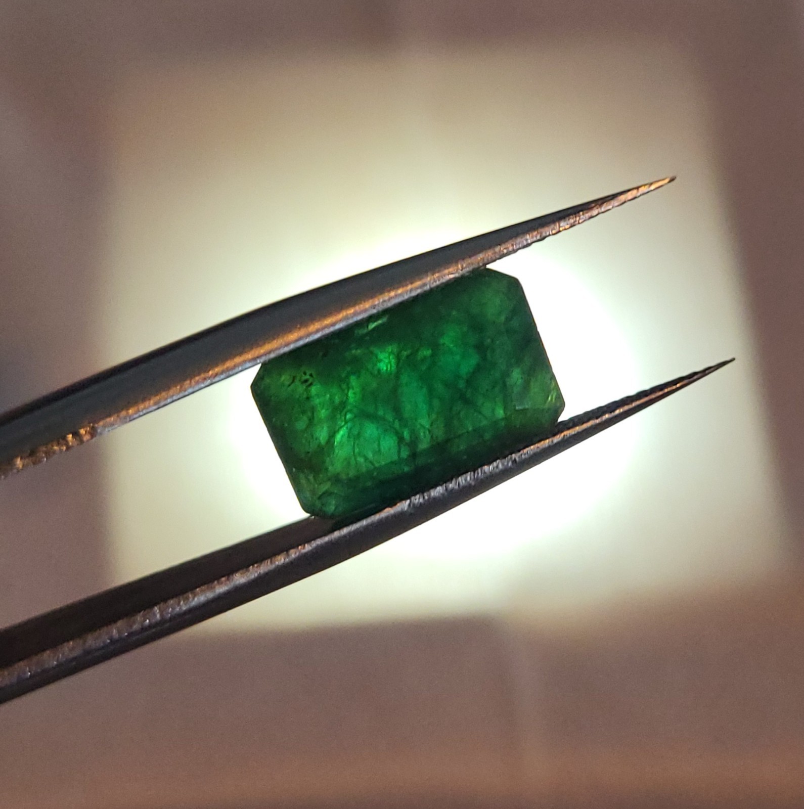 Natural Untreated Certified Ideal Dark Green Zambian Translucent Emerald 4.55ct