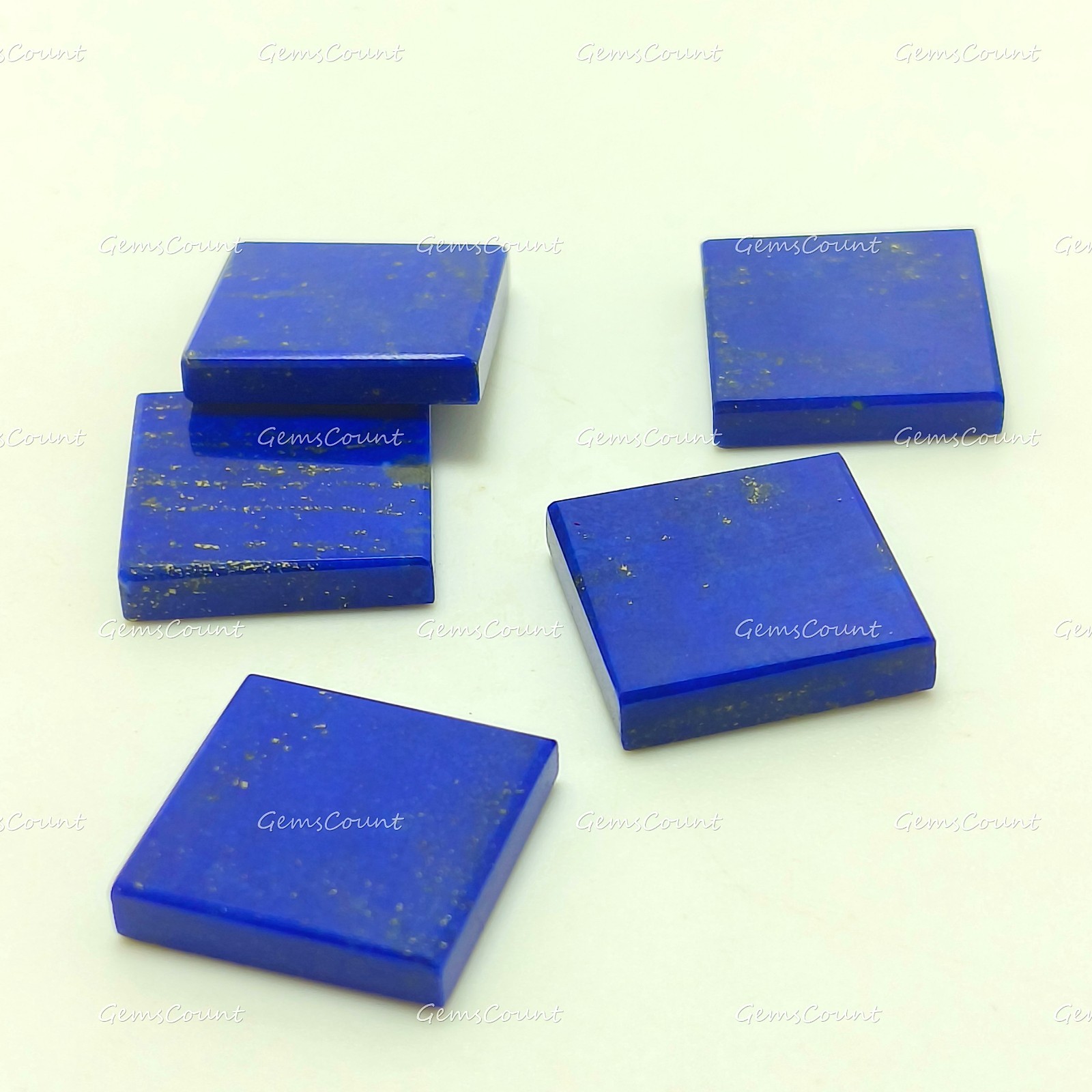 Natural Lapis Lazuli Flat Square Smooth Cabochon Loose Gemstone 5mm-20mm