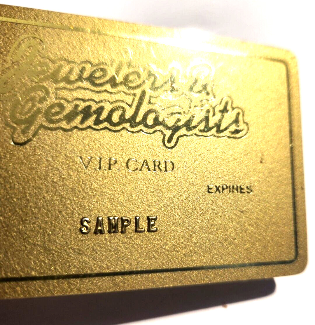 Vintage Jewelers & Gemologists VIP CARD Sample they were the elite