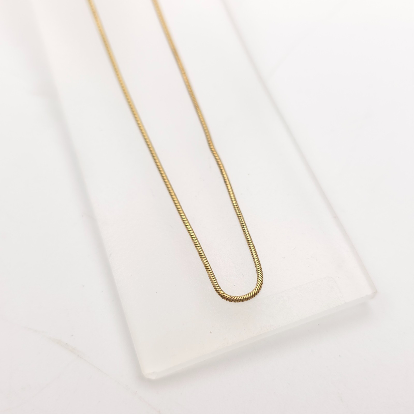 9ct Yellow Gold Vintage Round Snake Chain – 18″ Inch / 46cm