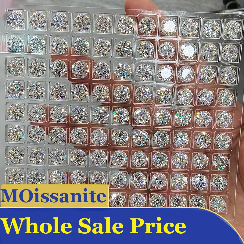 Wholesale Price Round 0.8-1.9mm Moissanite Loose Stone D color VVS1 for Jewelry