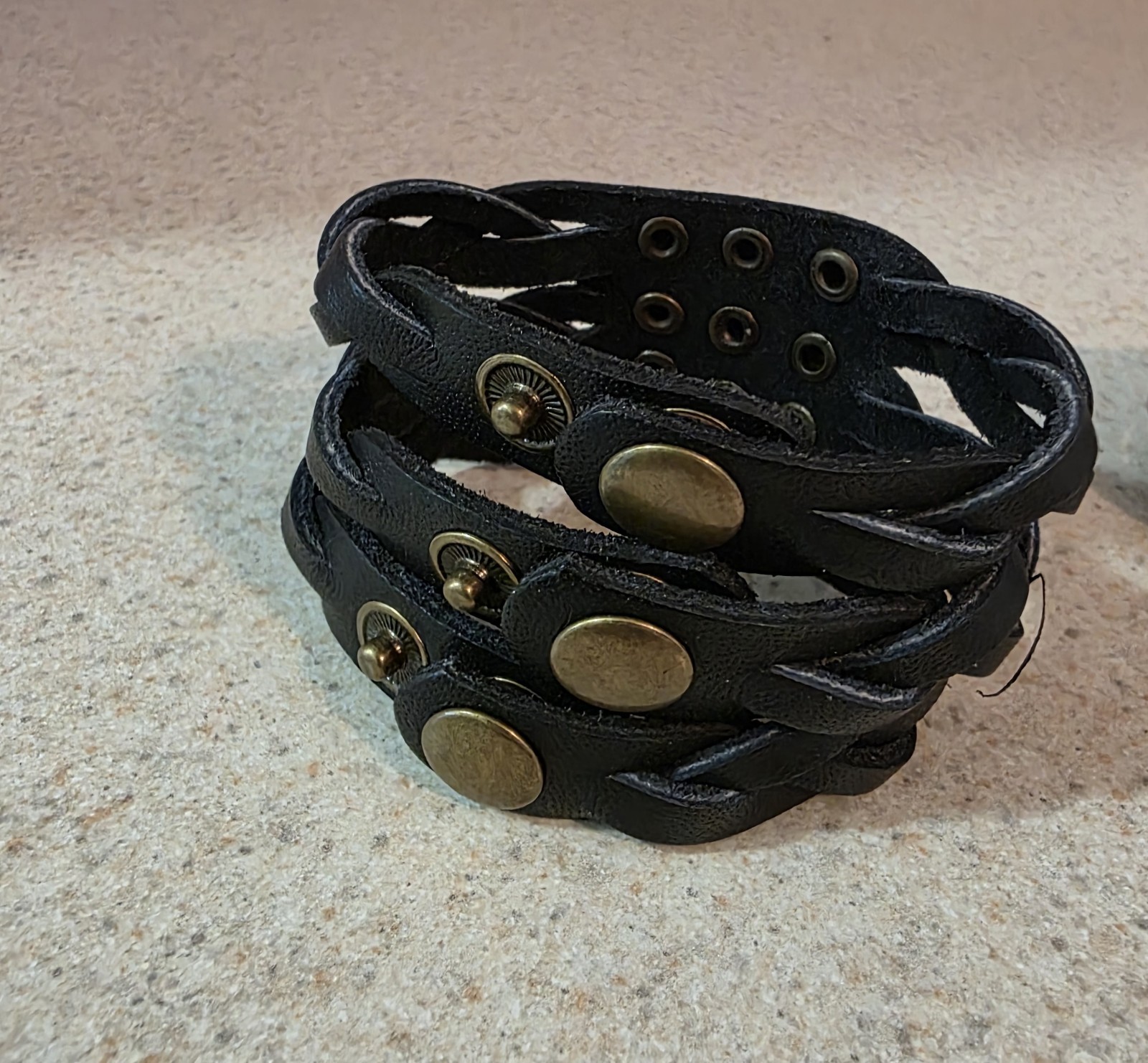 Leather Cuff bracelets Women Set Of Two