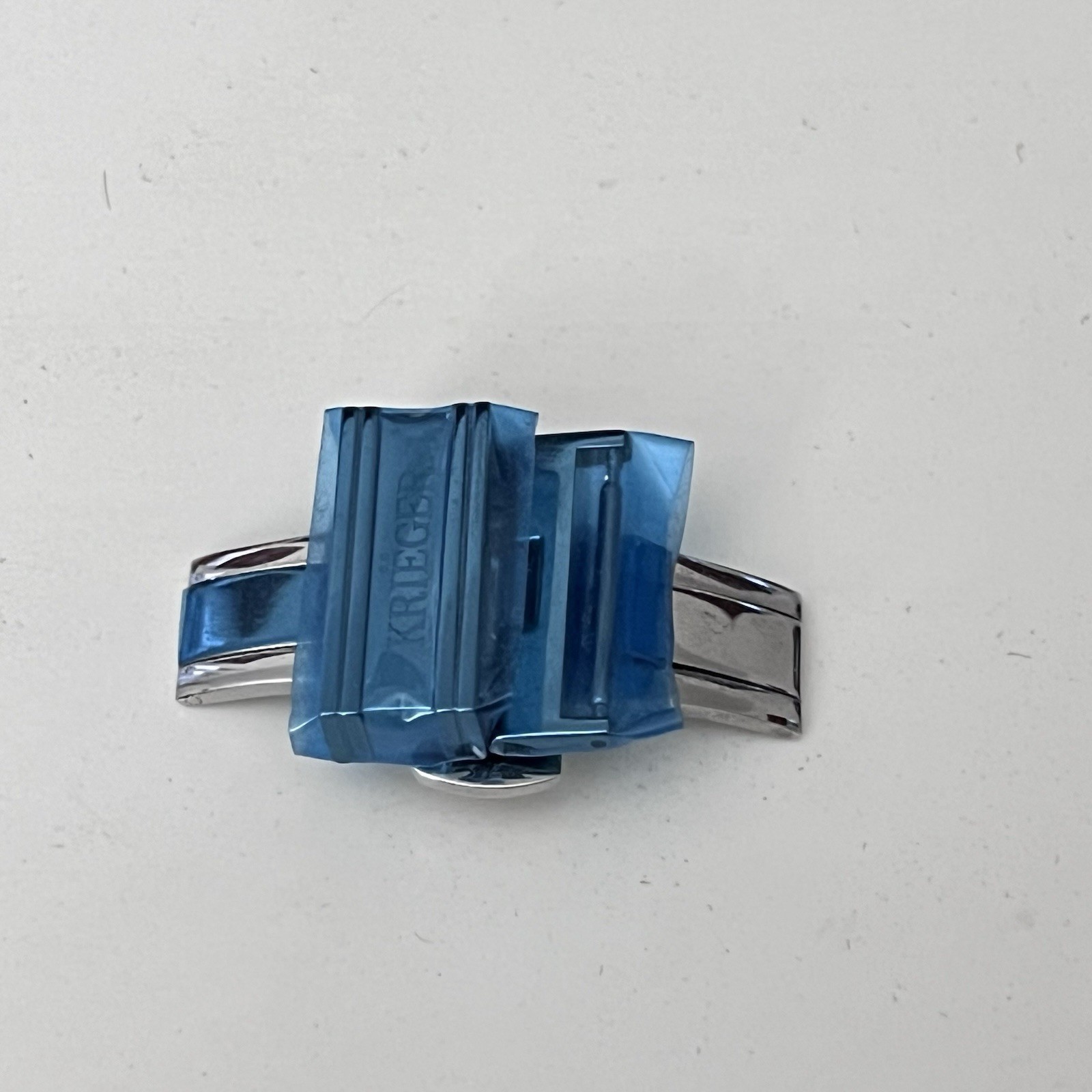 Krieger Stainless Steel Deployment Clasp For Gigantium Model. New, Authentic