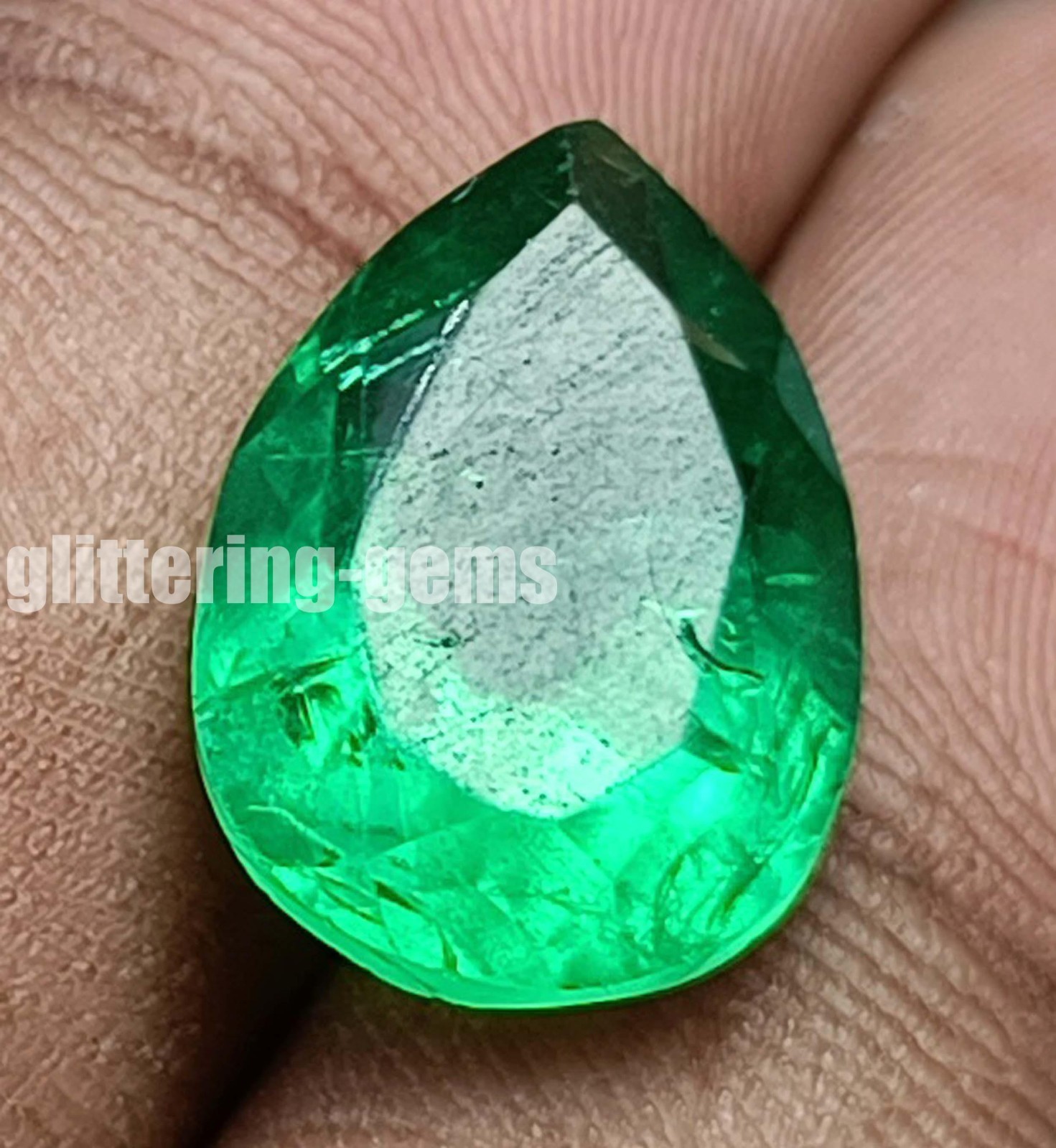 7.00 Ct Natural Colombian Green Emerald Pear Shape IGL Certified Loose Gem 5DNH