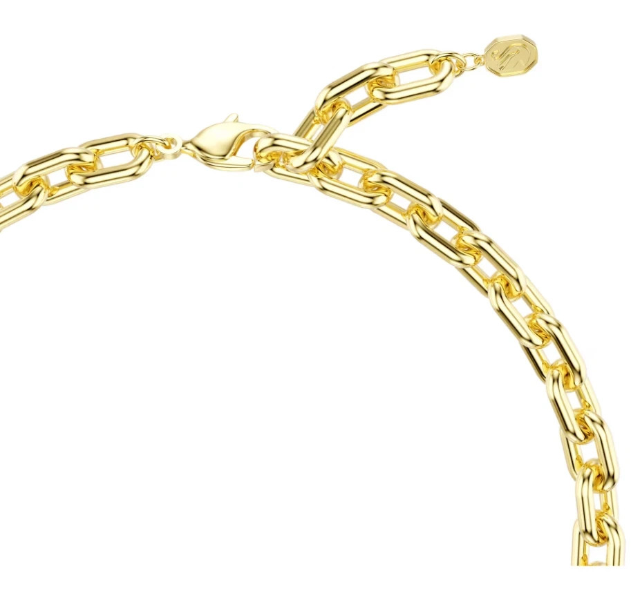 Swarovski Idyllia necklace Mixed cuts, Flower, Multicolored, Gold-tone plated