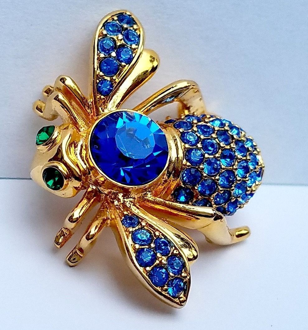 Joan Rivers Swarovski Crystal September Birthstone Bee Pin Brooch