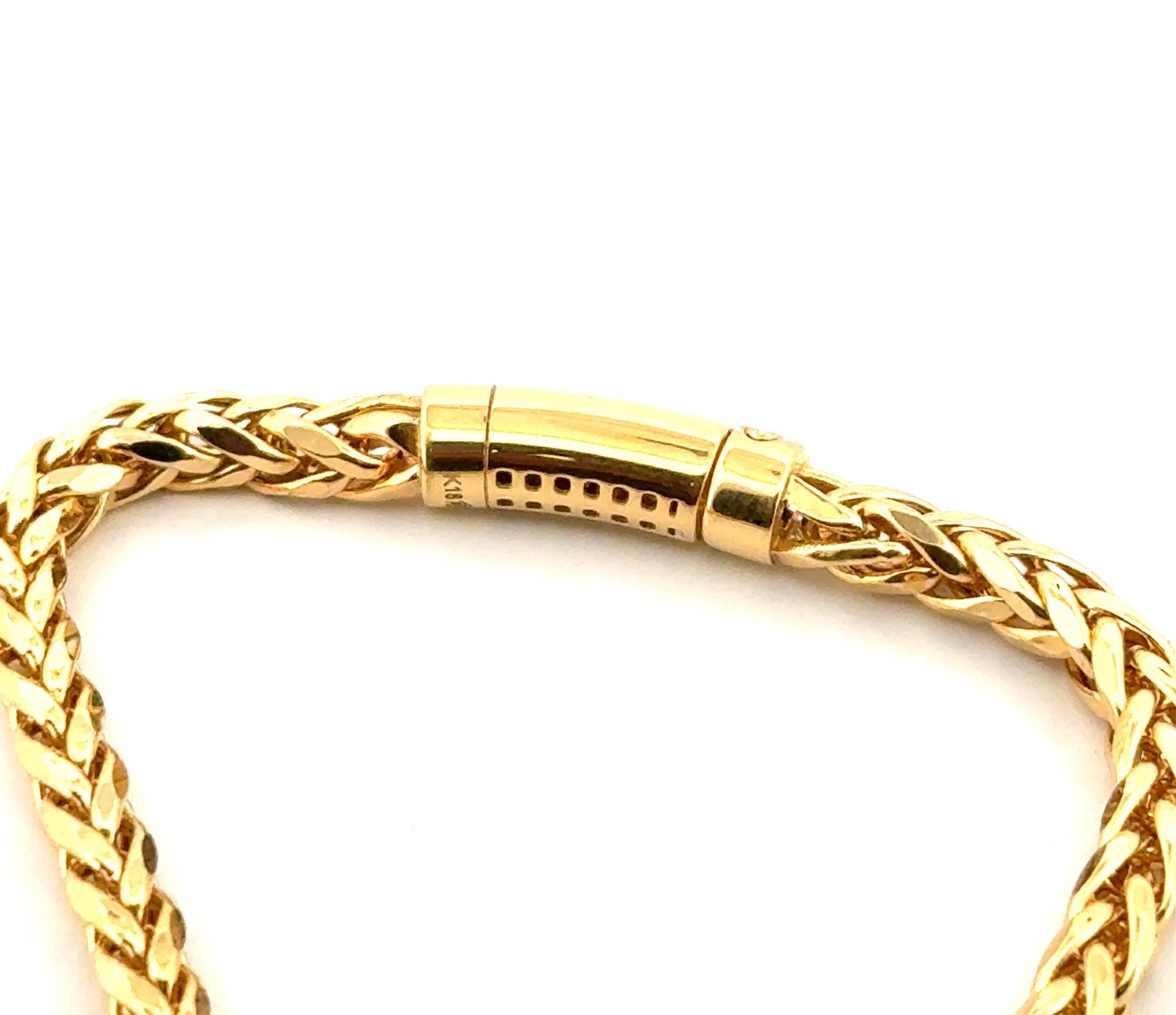 6” Women’s 18k Yellow Gold Franco Foxtail Link Bracelet Made in Japan 6.85g