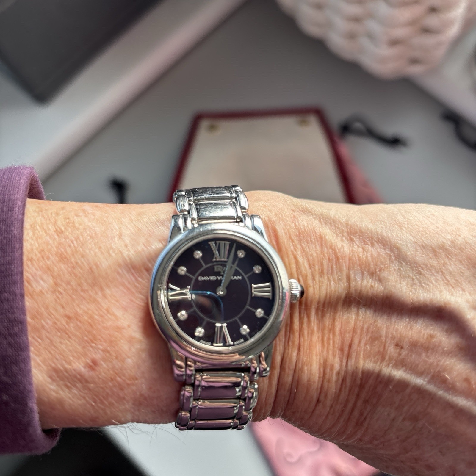 David Yurman Women’s Watch Stainless Steel with Diamonds