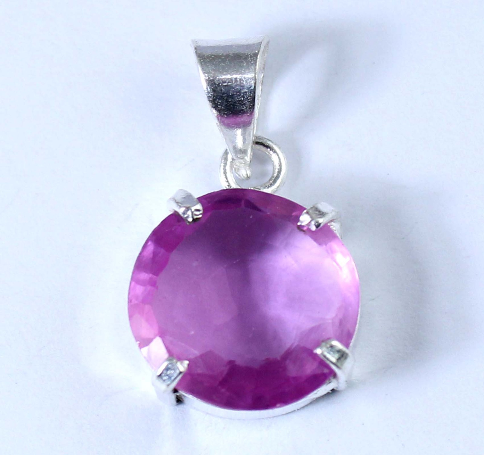 11.70 Ct Natural Round Pink Kunzite Gemstone Certified Men’s Pendant See Video