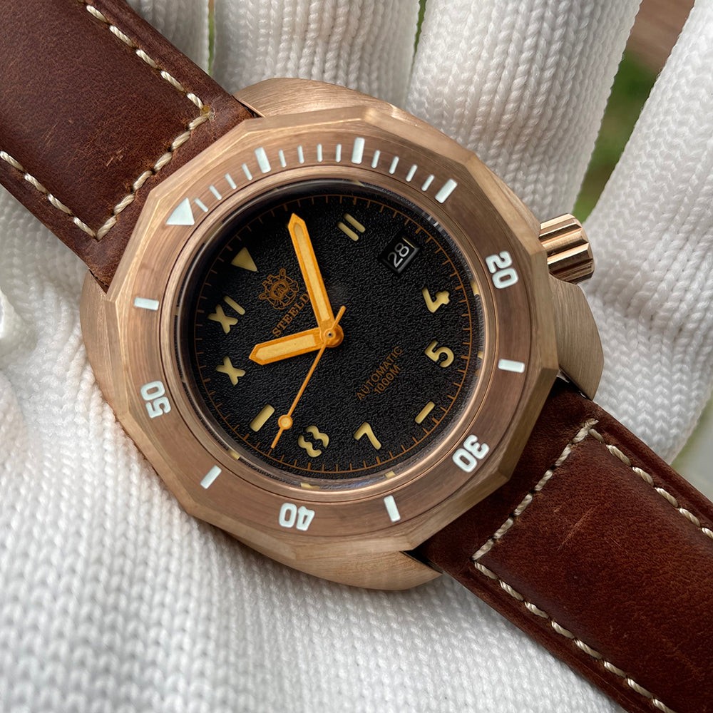 STEELDIVE SD1946S Mens Bronze 44.5mm 1000M Automatic Dive Watch NH35 Sapphire
