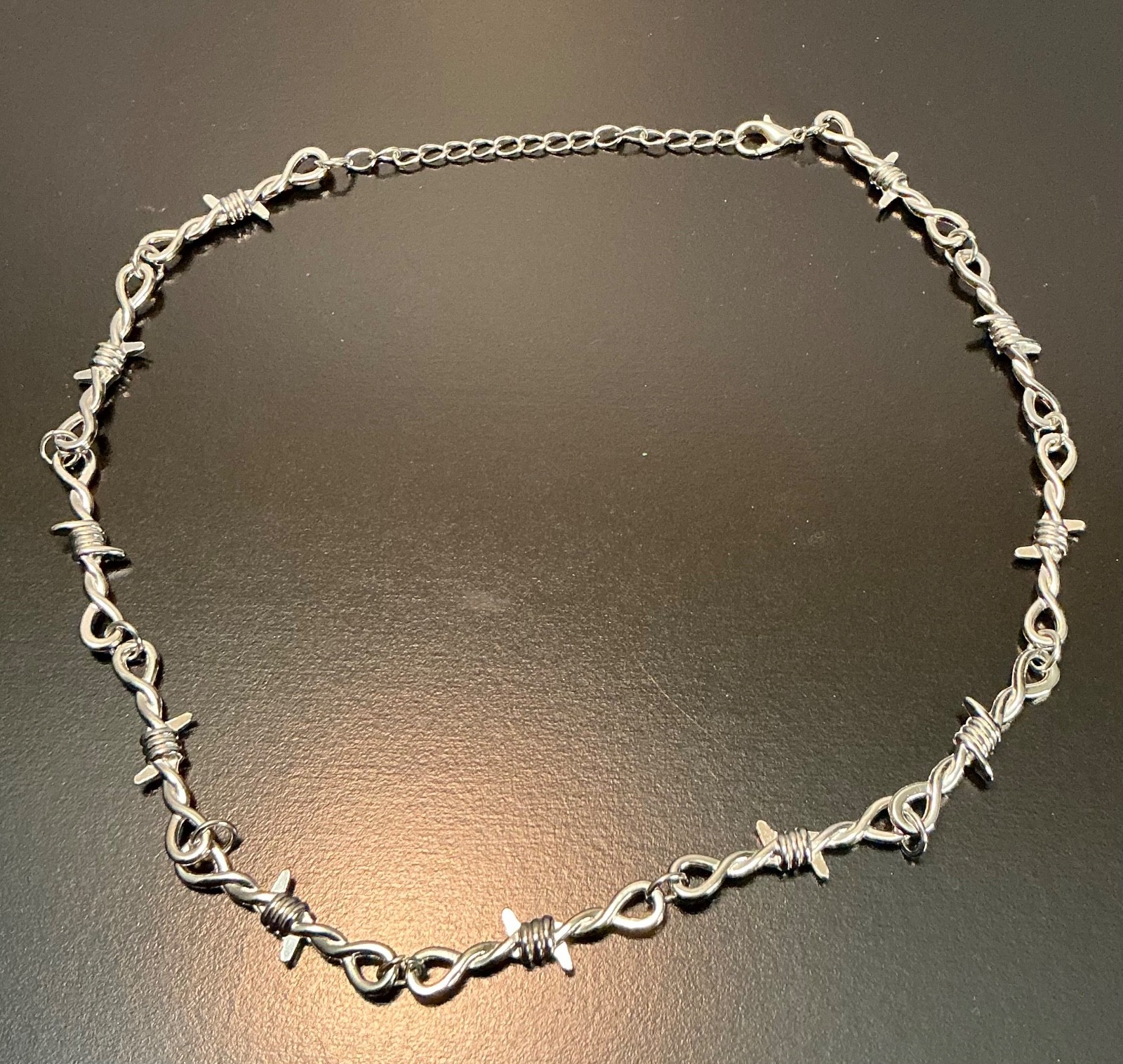 New Barbed Wire Men Necklace Stainless Steel 18” Inches 5/15