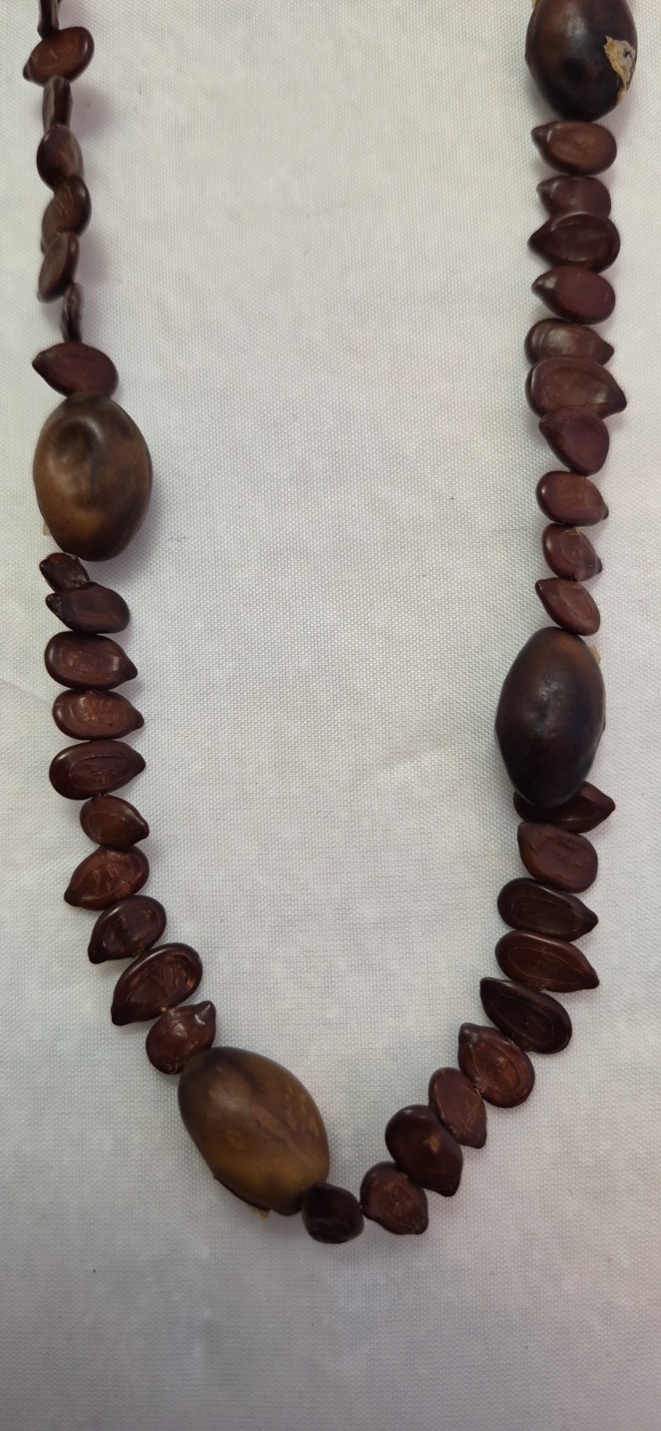 Coffee Bean Necklace. Brown.