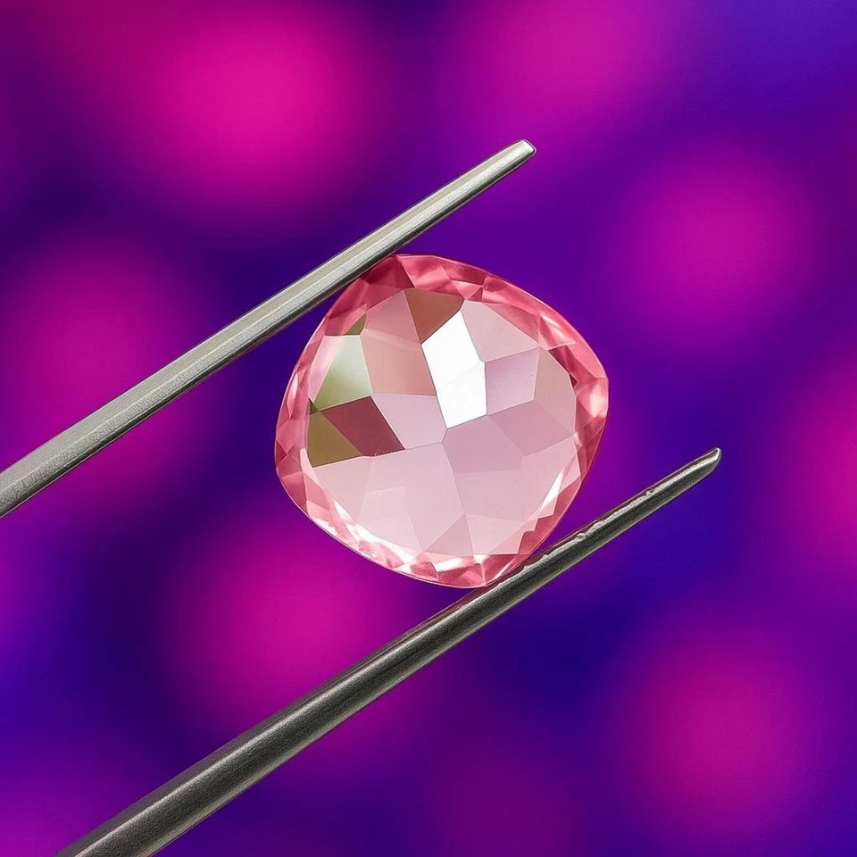 9.8 Ct Natural Ceylon Padparadscha Sapphire Cushion Cut Loose Gemstone Certified