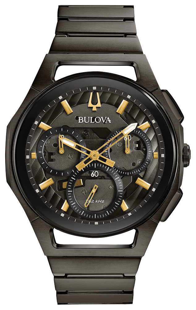 Bulova CURV Quartz Chronograph Gray Dial Mens Watch 98A206