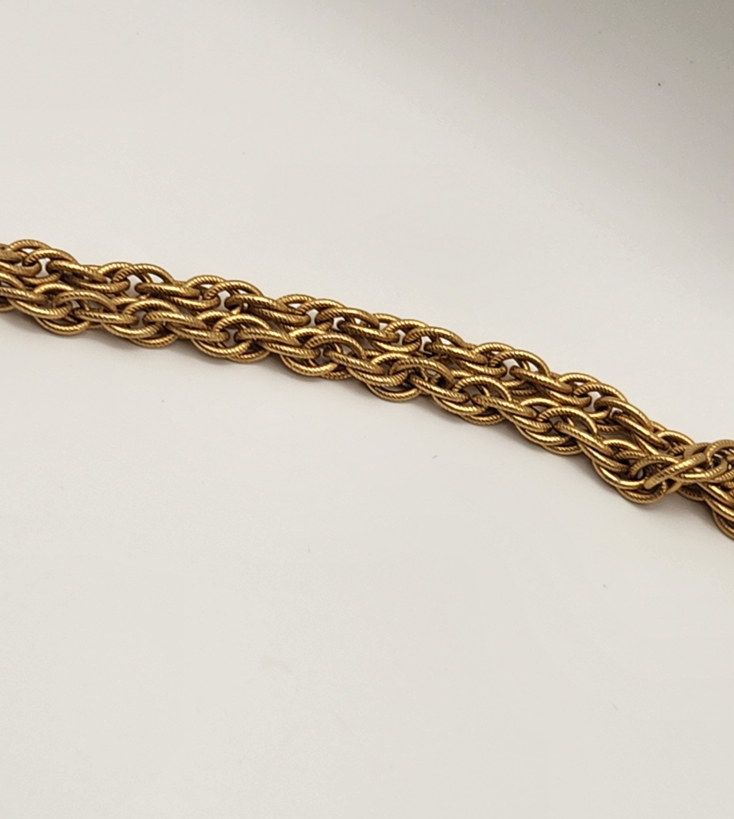 Vintage Gold Tone Lariat Necklace Adjustable Slider Bead Tassel Drop Statement