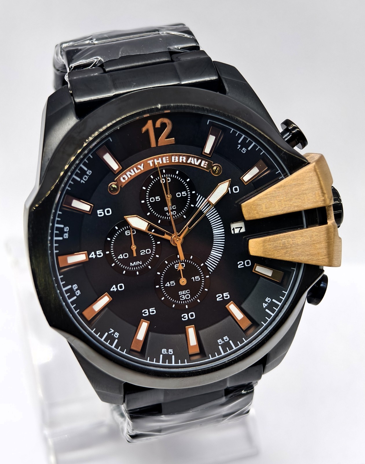 Awesome Diesel 10 Bar ”ONLY THE BRAVE” Chronograph Quartz Men’s Wrist Watch