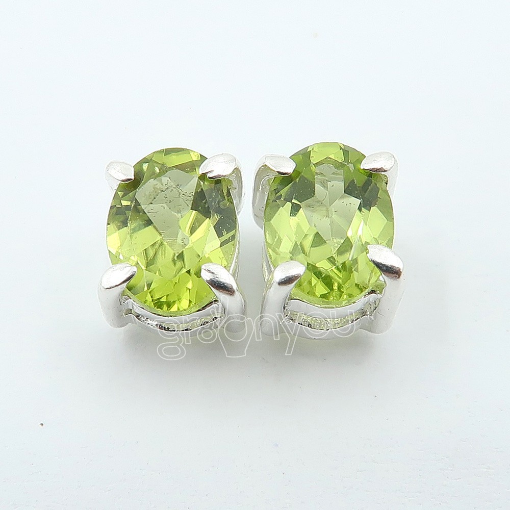 gr8onyou Hallmarked Silver Earrings with AAA Quality PERIDOT | Setting Design