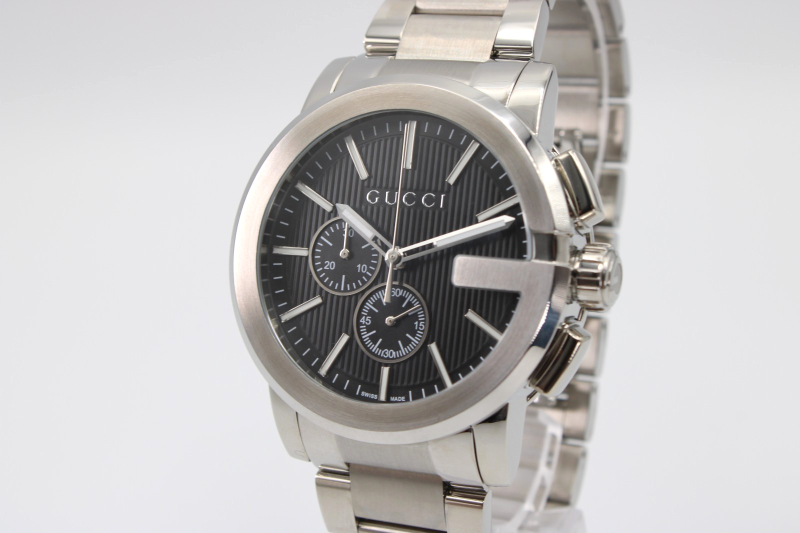 GUCCI G-Chrono YA101204 Stainless Steel Black Dial Men’s Watch 44 mm