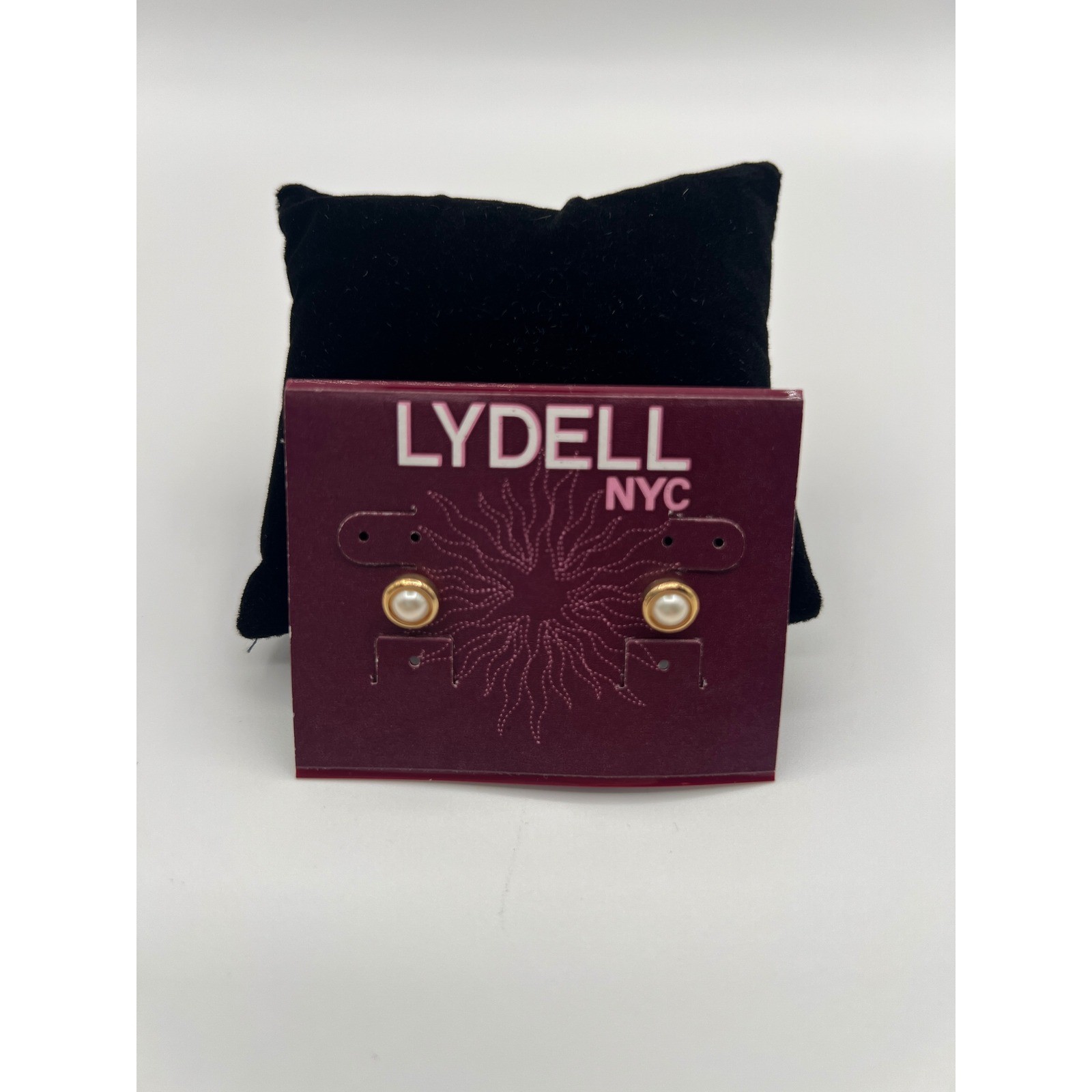 Lydell NYC Gold Tone Faux Pearl Stud Earrings Classic Minimalist Jewelry New