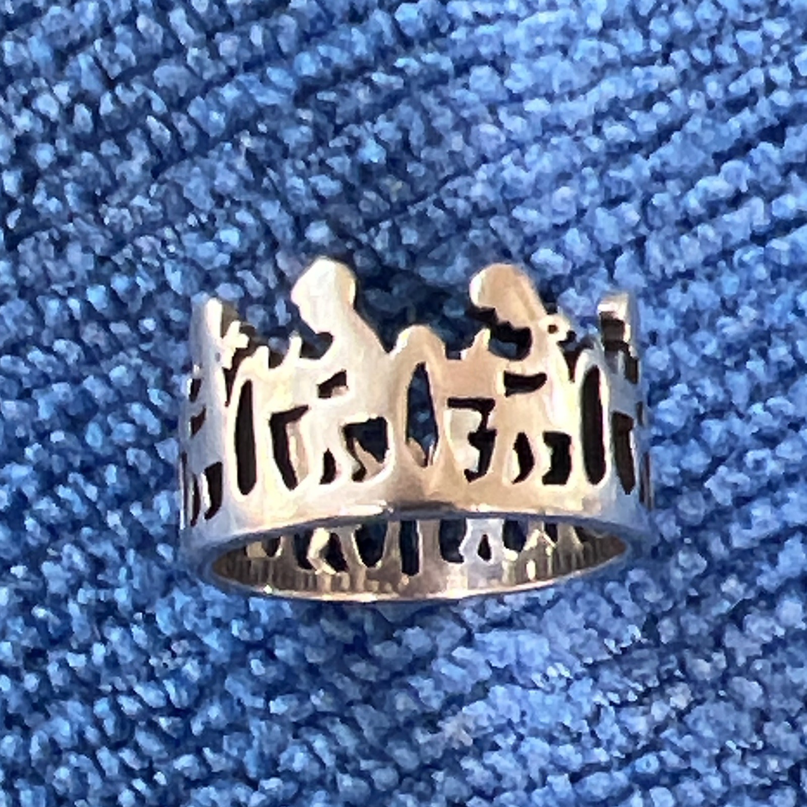 James Avery sterling silver ring kids at desk sz 5 teacher appreciation children