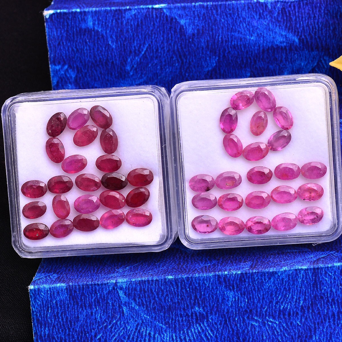 46 Pcs Natural Ruby Mozambique 6mm*4mm Oval Faceted Cut Stunning Loose Gemstones