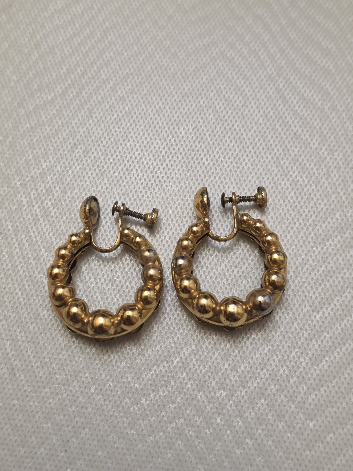 Vintage MONET 925 Sterling Silver Designer Signed Modernist Screw On Earrings A2