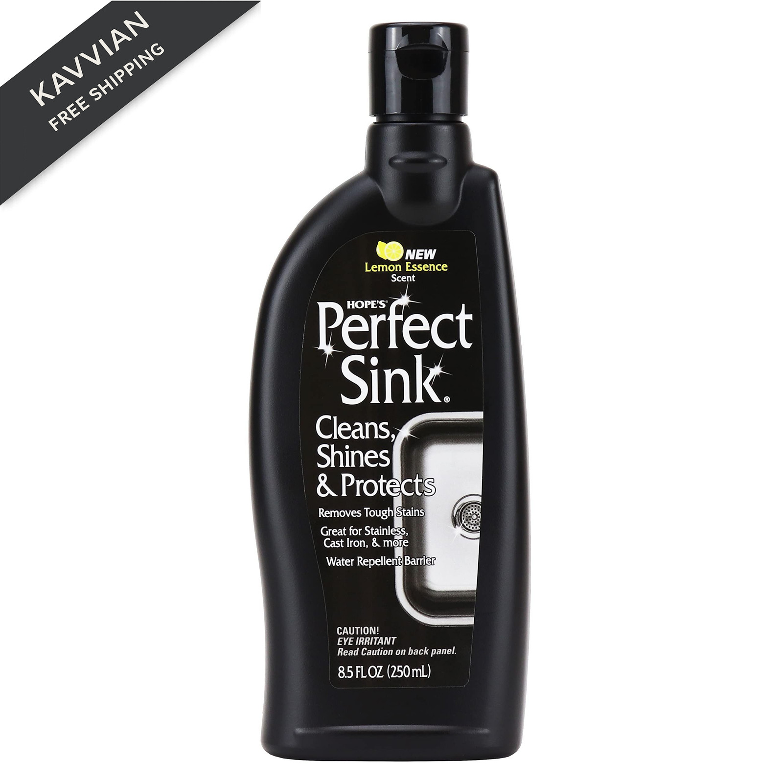 HOPE’S Perfect Sink Cleaner and Polish, 8.5 Fl Oz (Pack of 1), Black