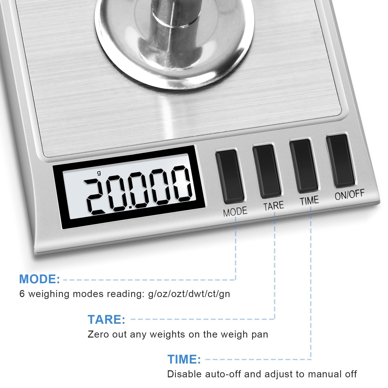 Fuzion Digital Milligram Scale 50g/01g Powder Scale with 6 Accessories Includes