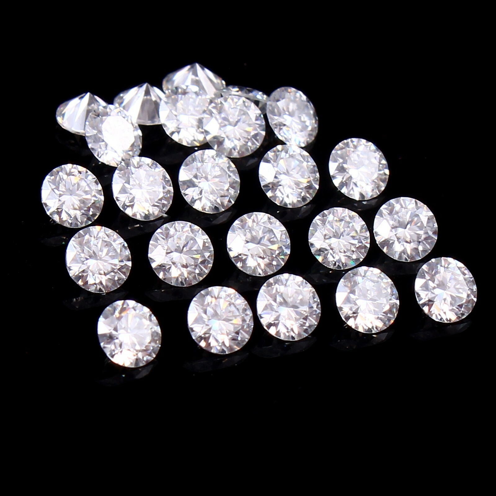 Moissanite VVS1 Round Cut Loose Gemstone Synthetic Diamond D Color VVS1 3×3 MM