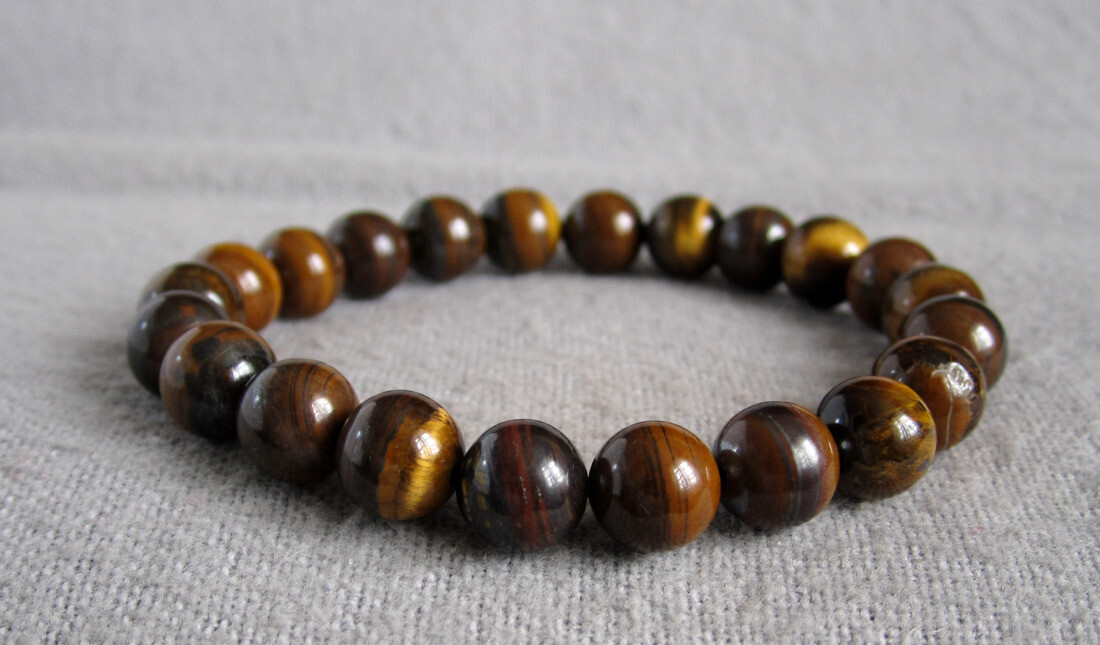 Tiger Iron Ball Bracelet Approx 8mm / 16-23cm Width Elastic