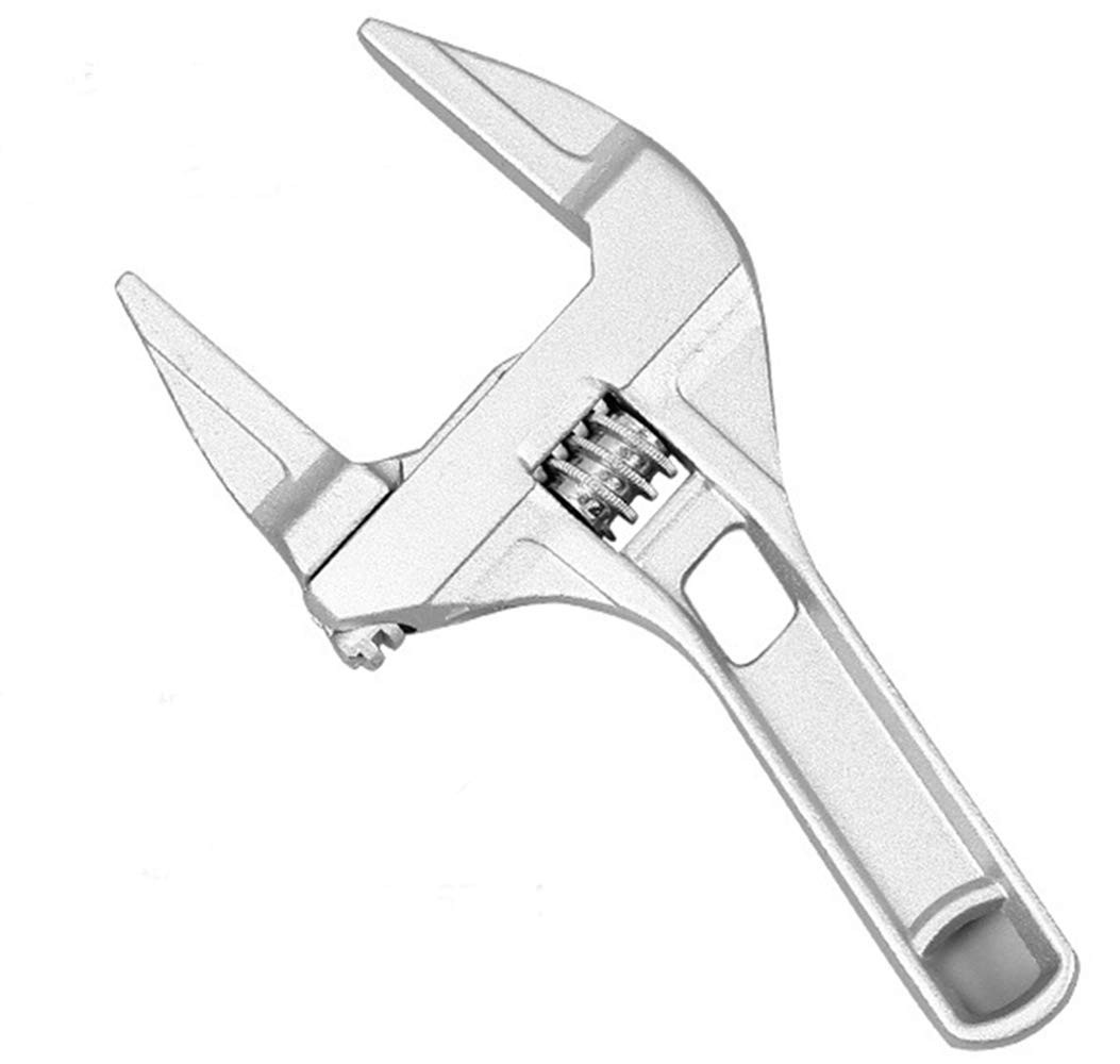 Sehfupoye 8 Inch Adjustable Wrench Aluminum Alloy Jig Saw 16-68mm, Silver