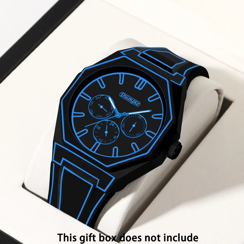 Minimalist Quartz Watch Men Women Silicone Band Numberless Casual Sports Wrist