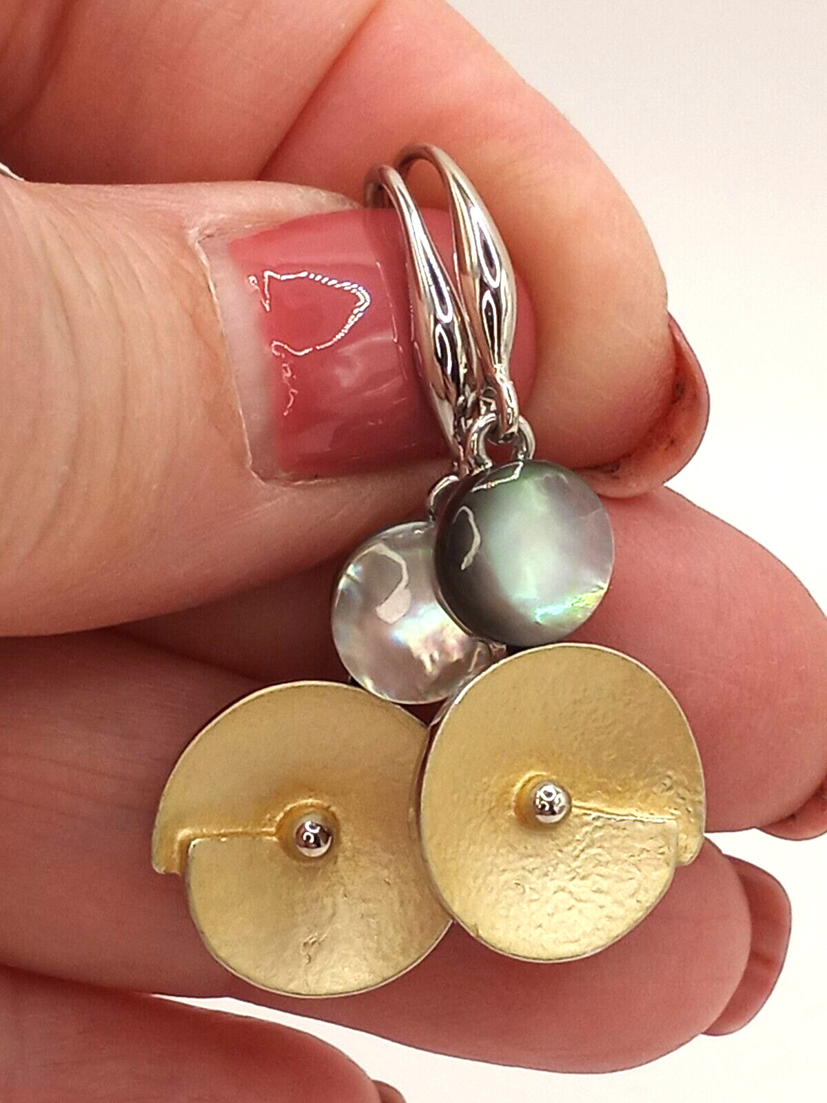 Boho Style Natural Stone Necklace with Earrings & Mother of Pearl Bracelet