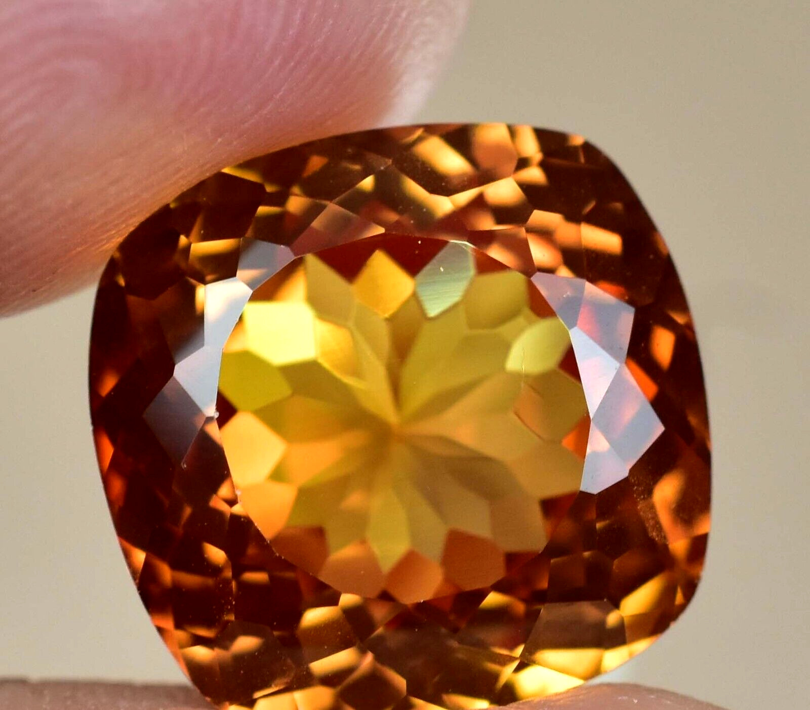 Natural imperial Topaz 16.65 Ct Cushion Stunning Flawless AGL Certified Gemstone