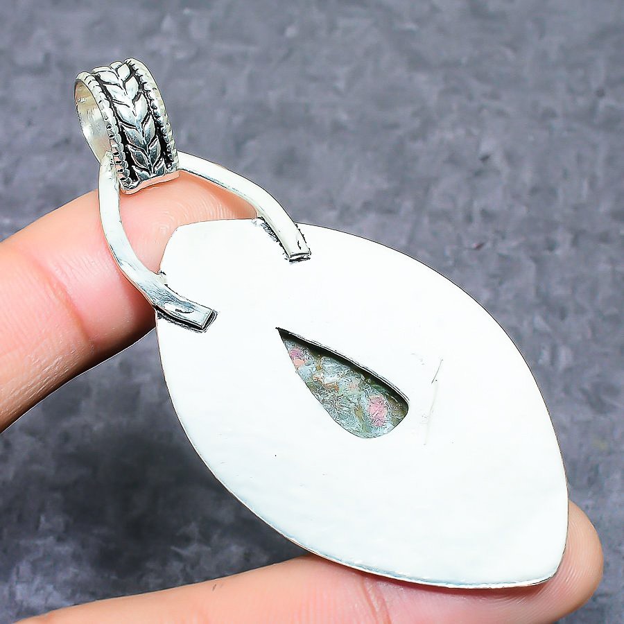 Ruby In Kyanite Gemstone Handmade 925 Sterling Silver Jewelry Pendant 2.76″
