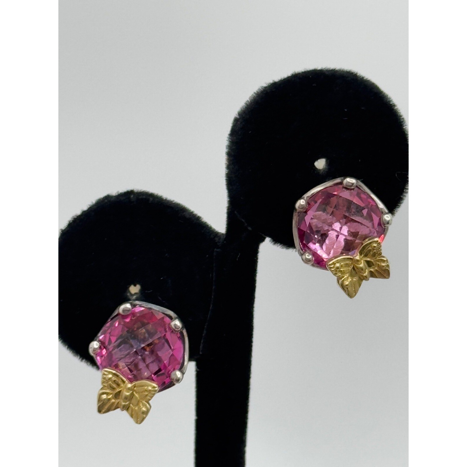 Saint by Sarah Jane Dancing Butterfly Sterling Silver & 18k Accent Clip Earrings