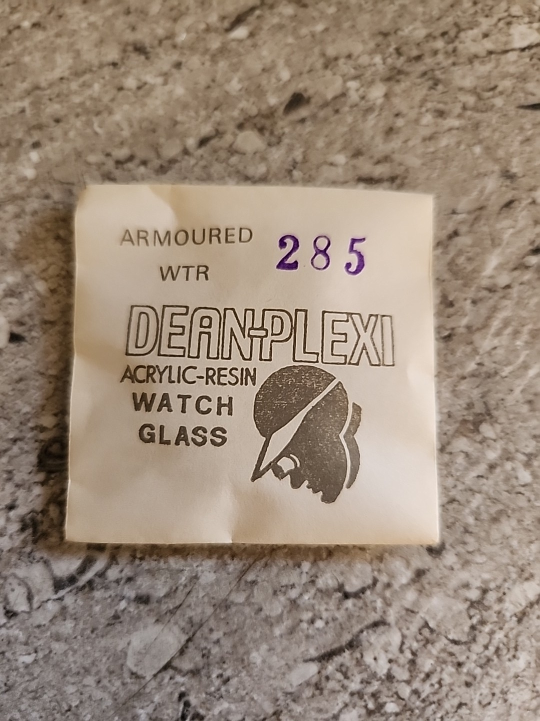 Watch Crystal 285mm Dean Plexi Armoured WTR. Acrylic Resin. New Old Stock.